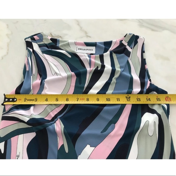 EMILIO PUCCI PINK MULTI BELTED DRESS SIZE IT 42 / US 8 NWOTS! - Picture 9 of 13
